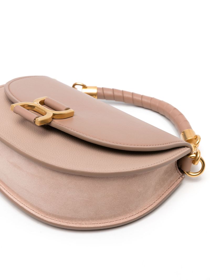 Pink Marcie Leather Tote Bag