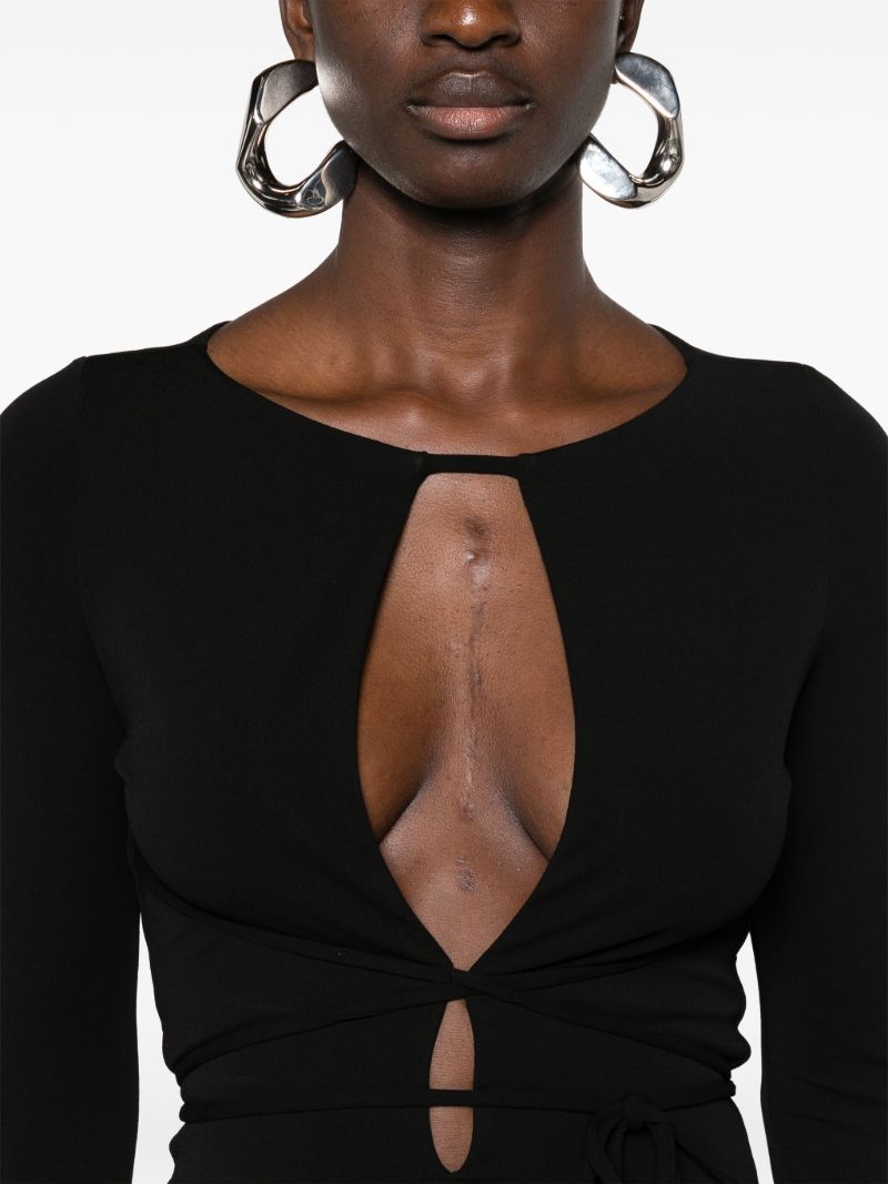 Black Jennifer Cut-out Bodysuit