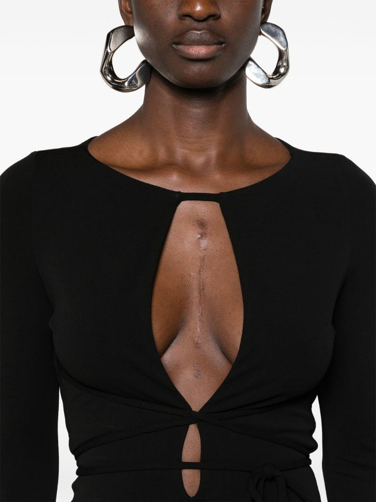 Black Jennifer Cut-out Bodysuit