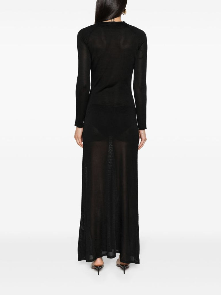 Black Sheer Maxi Dress