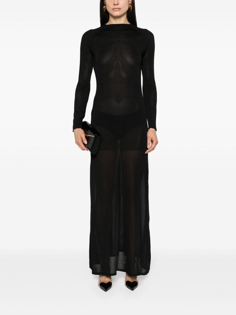 Black Sheer Maxi Dress