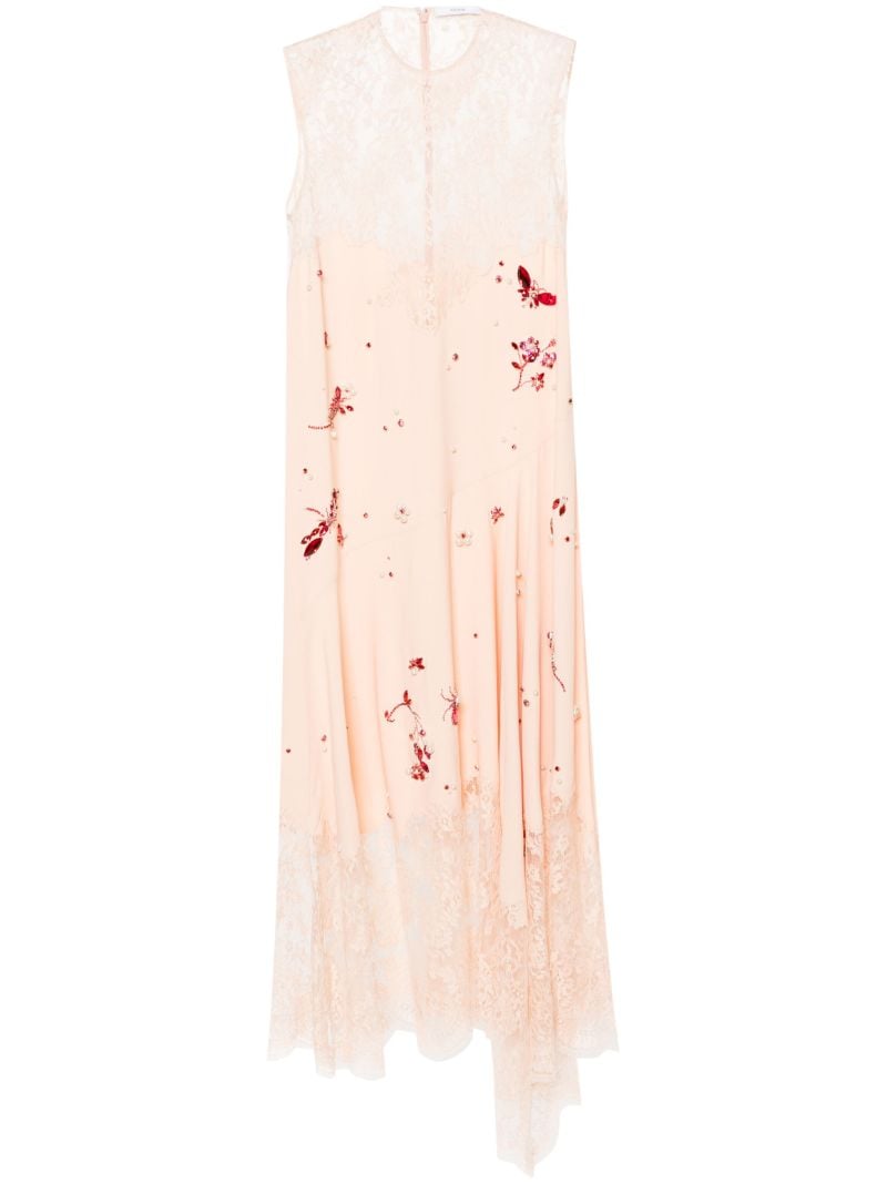 Pink Lace-panelled Slip Dress