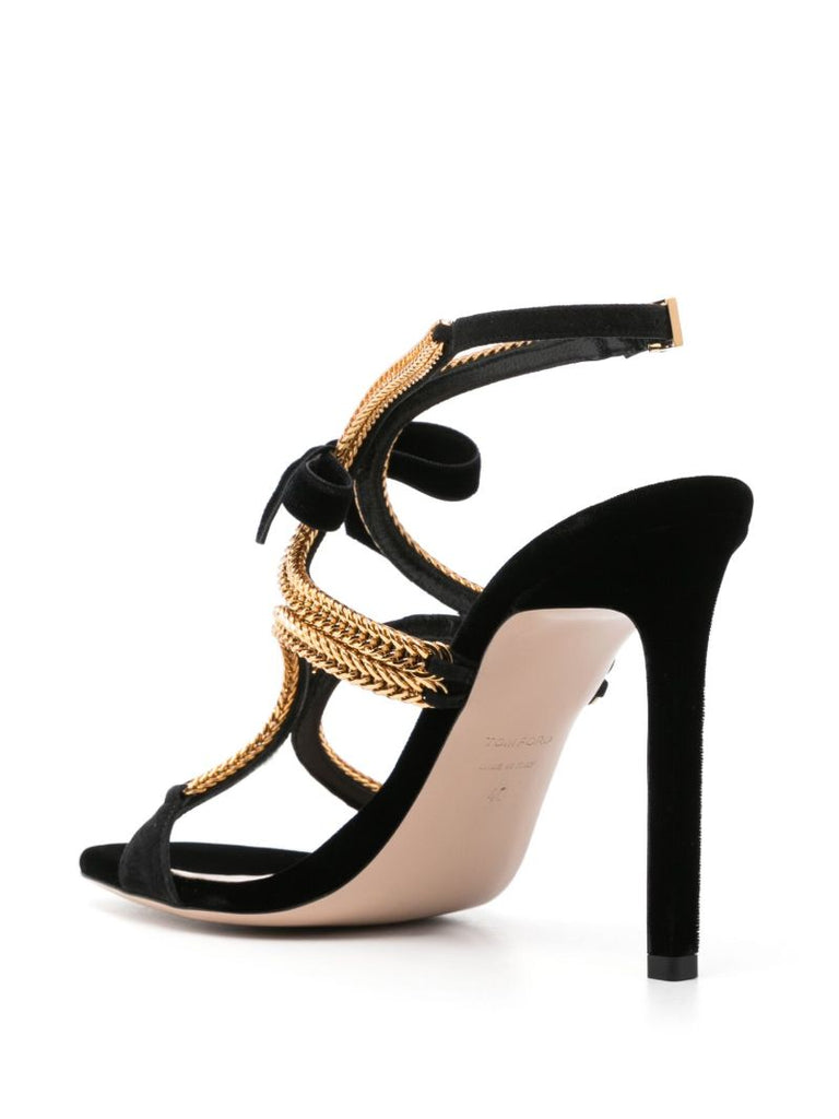 Black Paradiso 105mm Stiletto Sandals