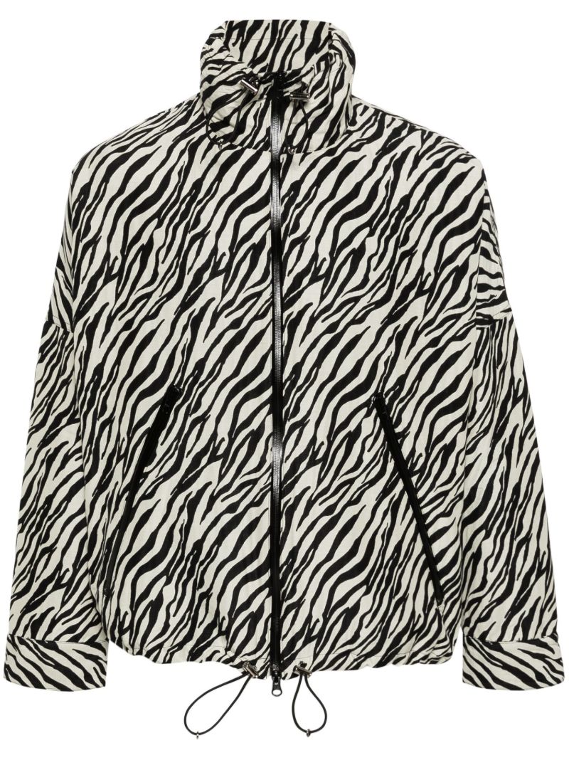 Black and White Zebra-print Lightweight Jacket