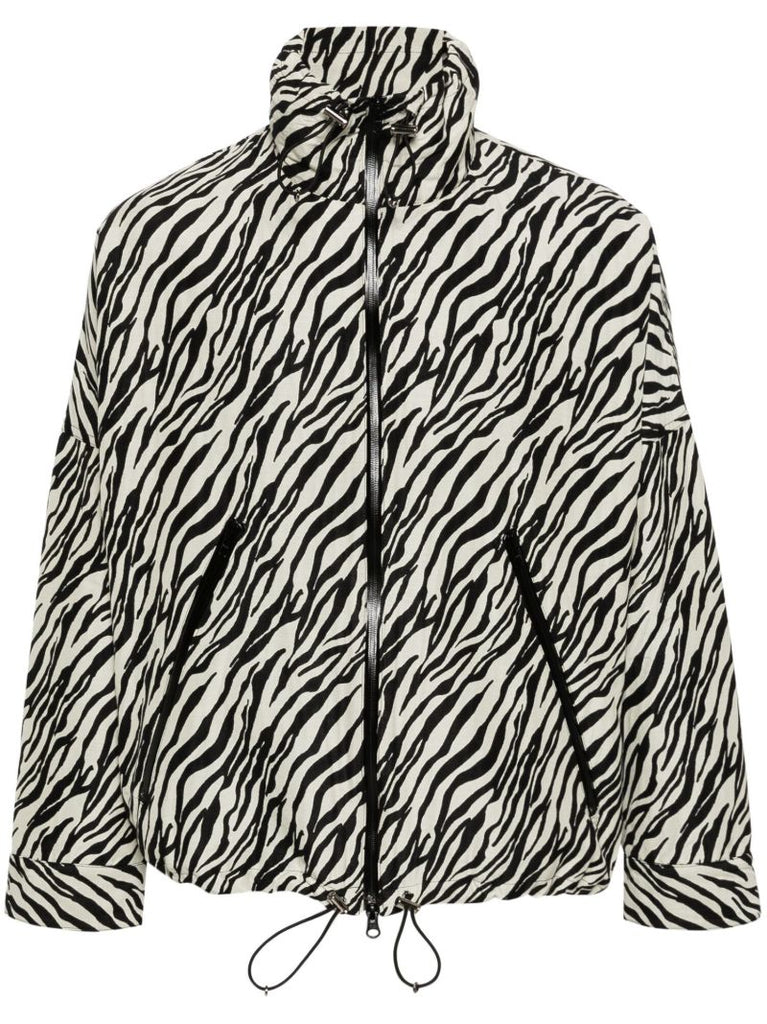 Black and White Zebra-print Lightweight Jacket