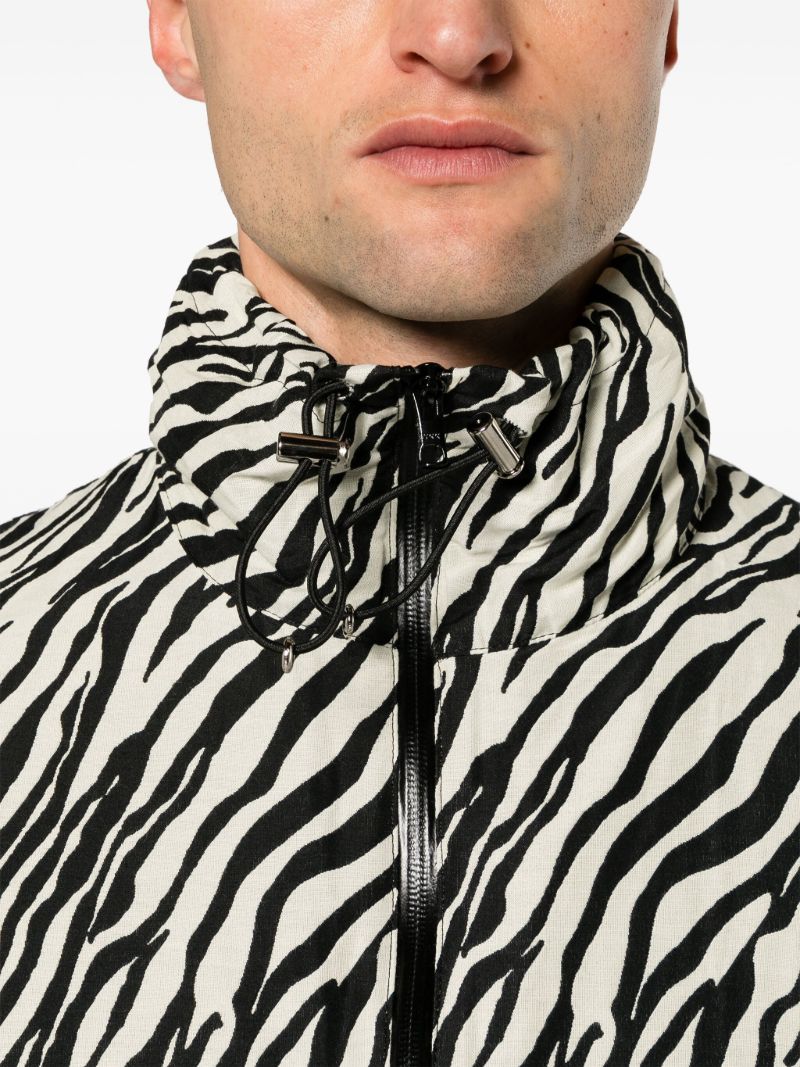 Black and White Zebra-print Lightweight Jacket