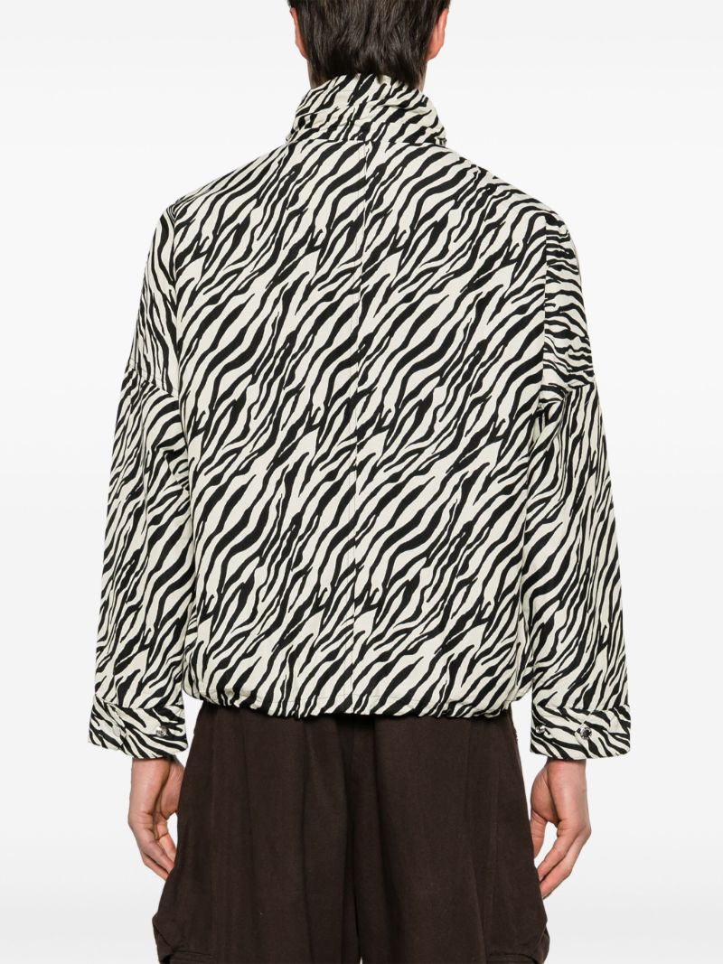 Black and White Zebra-print Lightweight Jacket