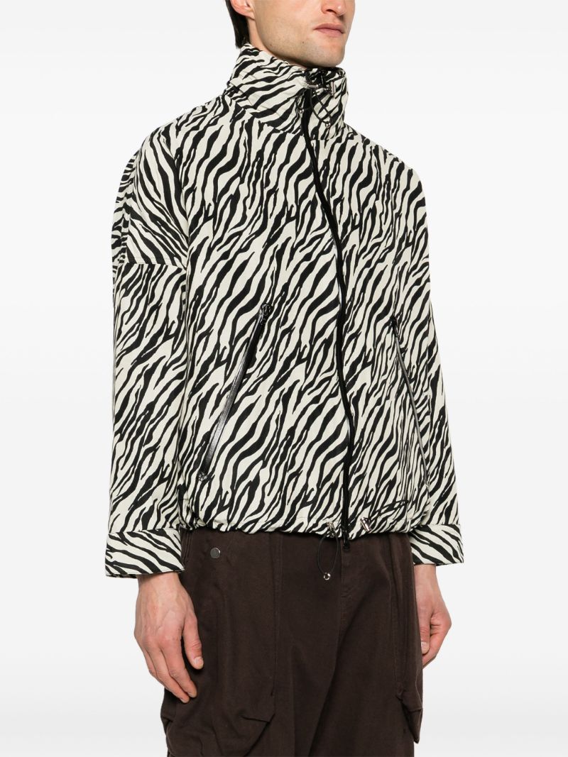 Black and White Zebra-print Lightweight Jacket