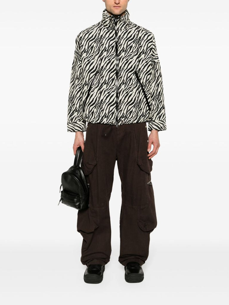 Black and White Zebra-print Lightweight Jacket