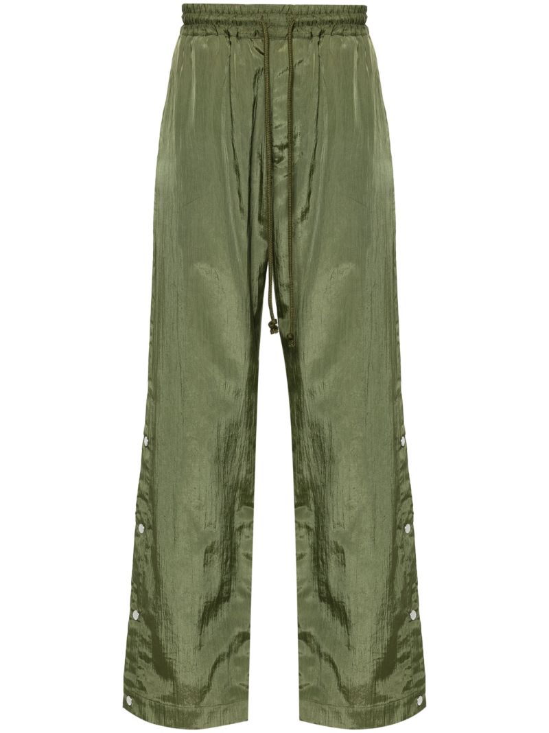 Green Studded Straight-leg Trousers