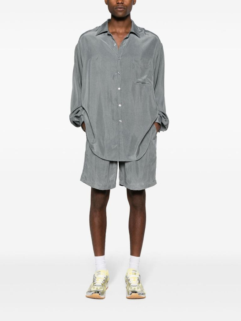 Grey Leland Elasticated-waistband Shorts
