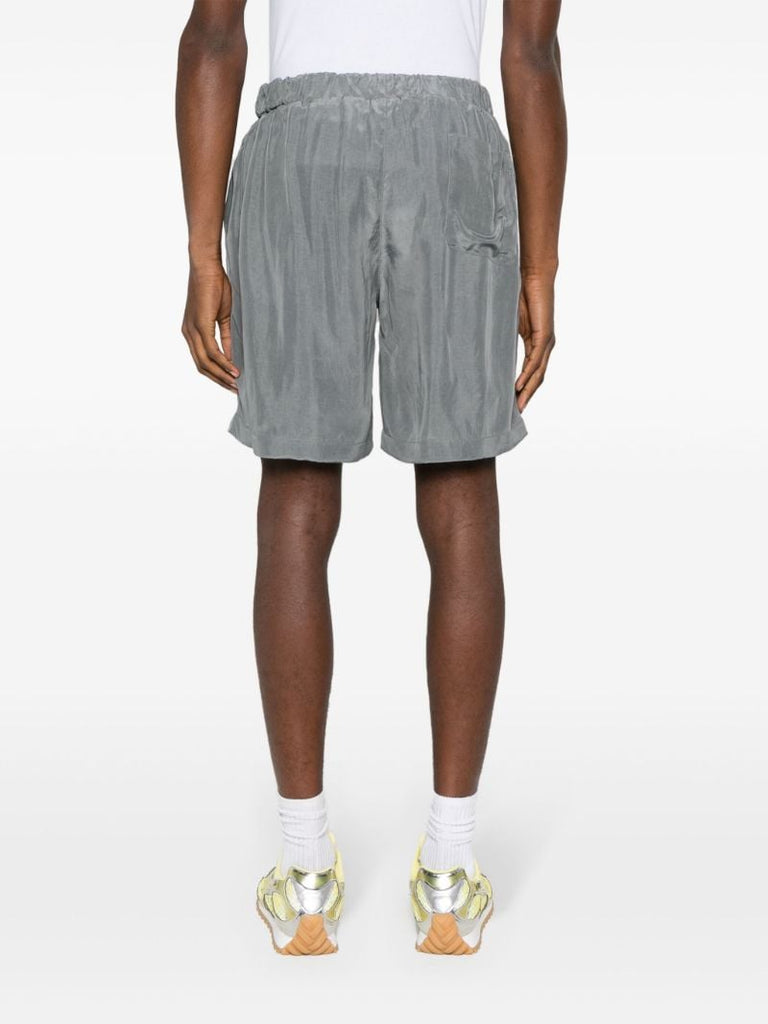 Grey Leland Elasticated-waistband Shorts