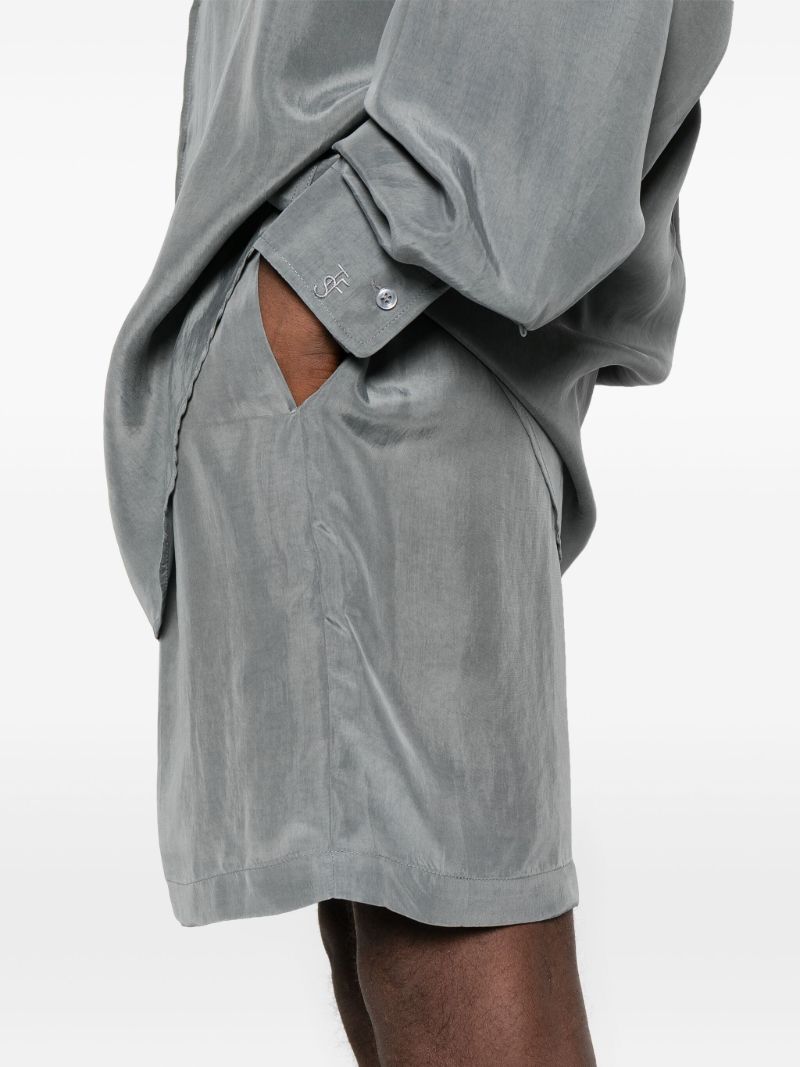 Grey Leland Elasticated-waistband Shorts