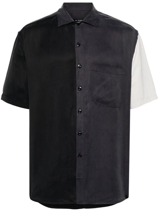 Grey Two-tone Short-sleeve Shirt