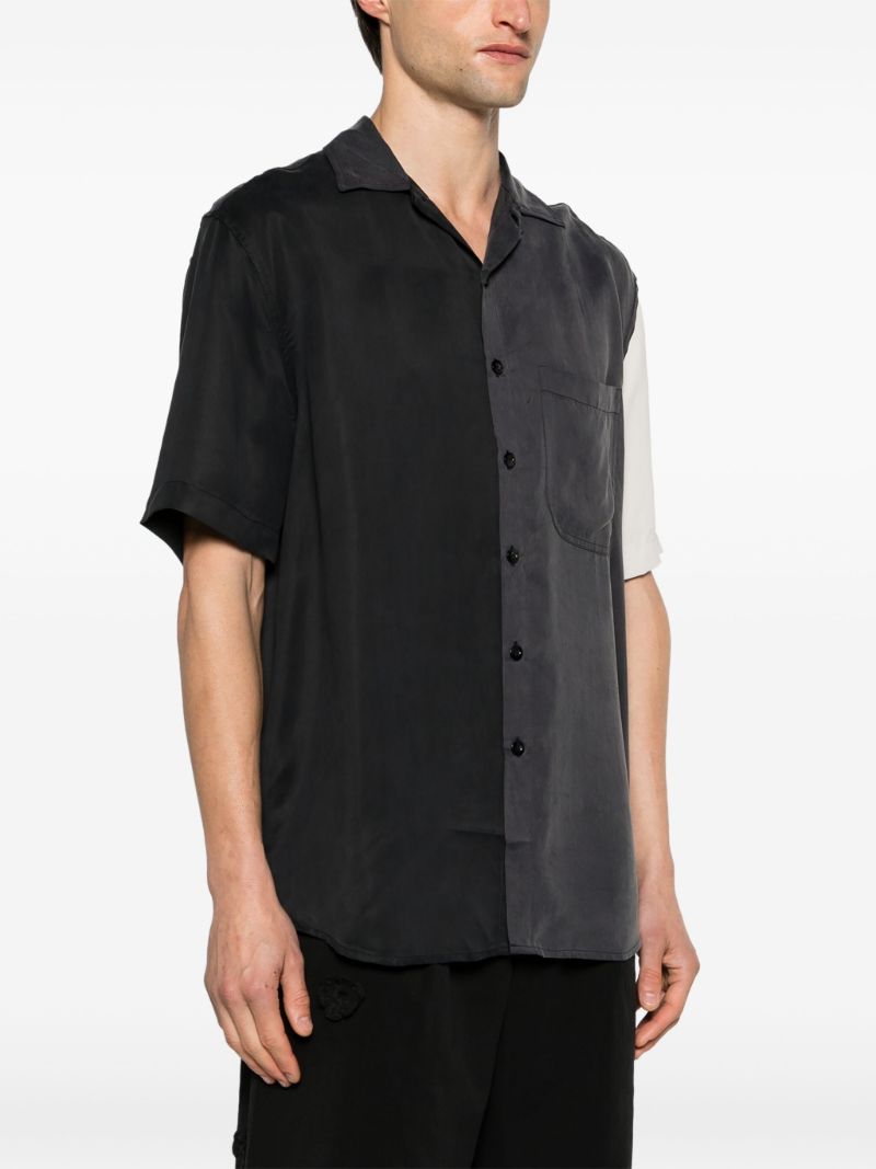 Grey Two-tone Short-sleeve Shirt
