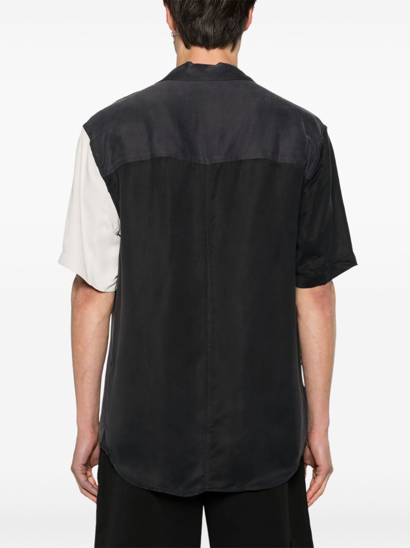 Grey Two-tone Short-sleeve Shirt