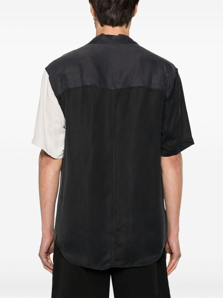 Grey Two-tone Short-sleeve Shirt