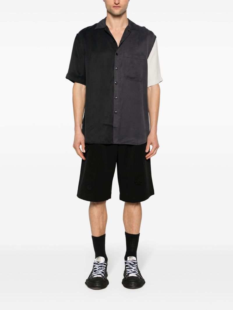 Grey Two-tone Short-sleeve Shirt