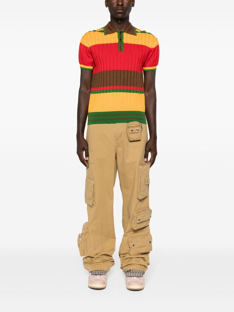 Neutral Cotton Twill Cargo Trousers