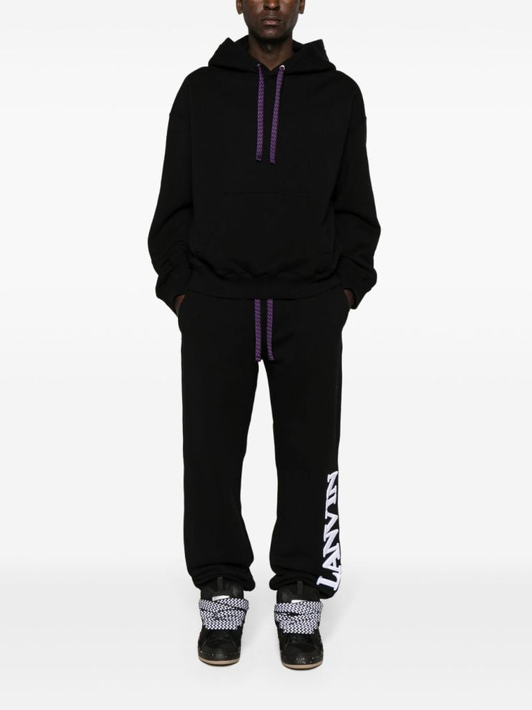 Black Logo-embroidered Cotton Track Pants