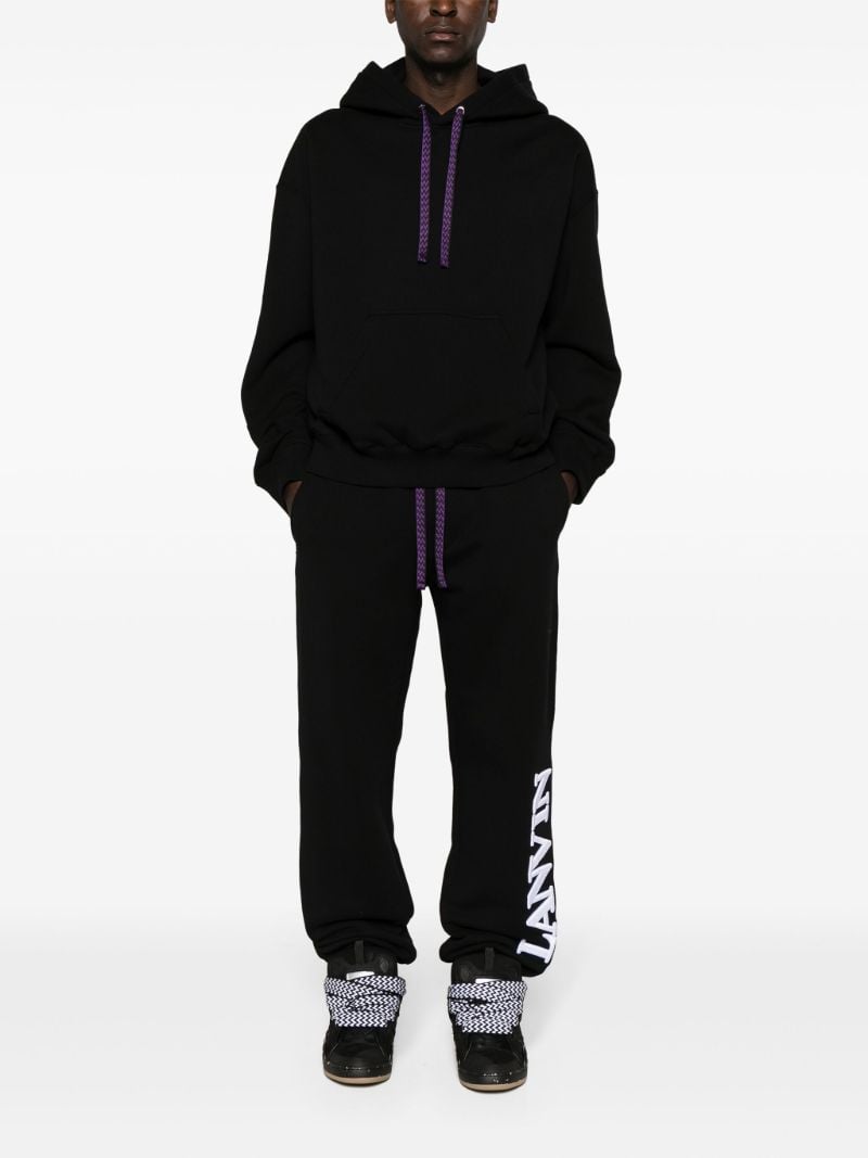 Black Logo-embroidered Cotton Track Pants