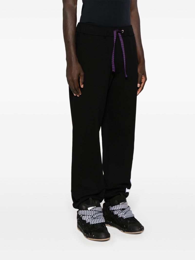 Black Logo-embroidered Cotton Track Pants