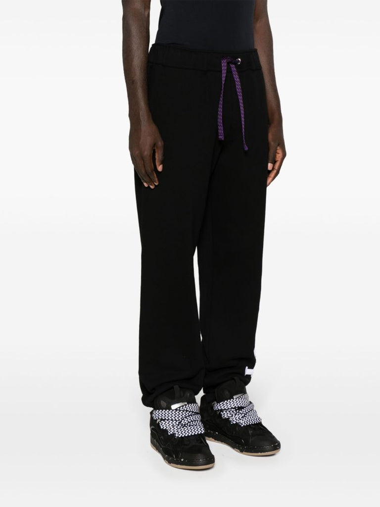 Black Logo-embroidered Cotton Track Pants