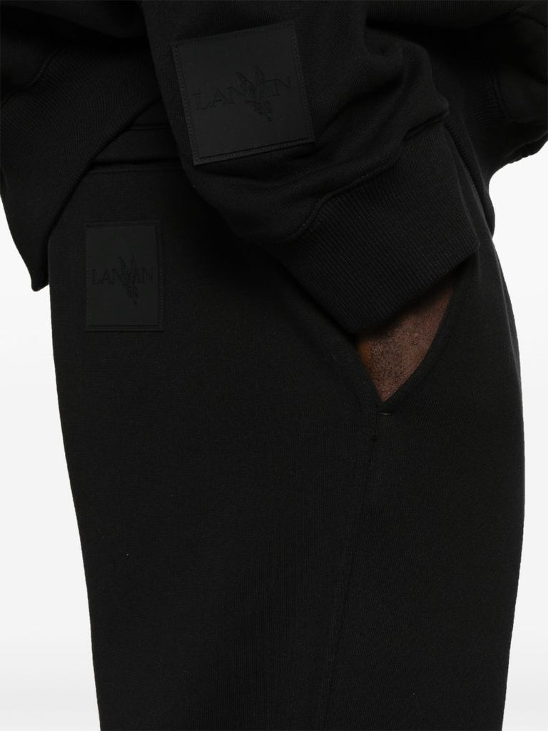 Black Logo-embroidered Cotton Track Pants