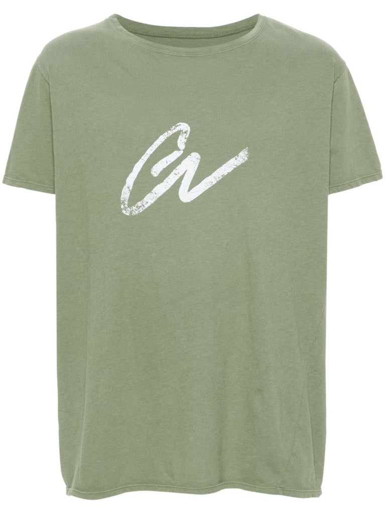 Green Logo-print Cotton T-shirt