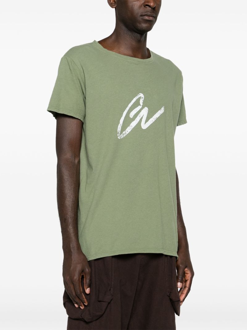 Green Logo-print Cotton T-shirt