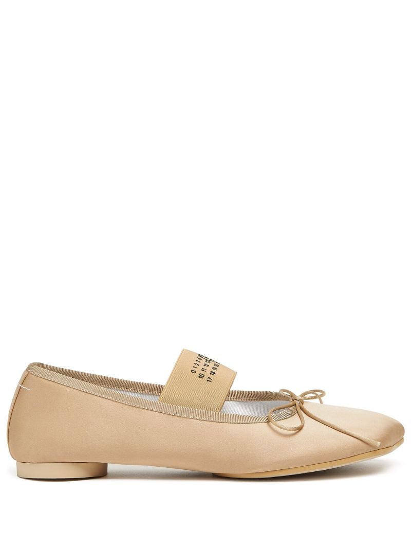 Neutral Anatomic Satin Ballet Pumps