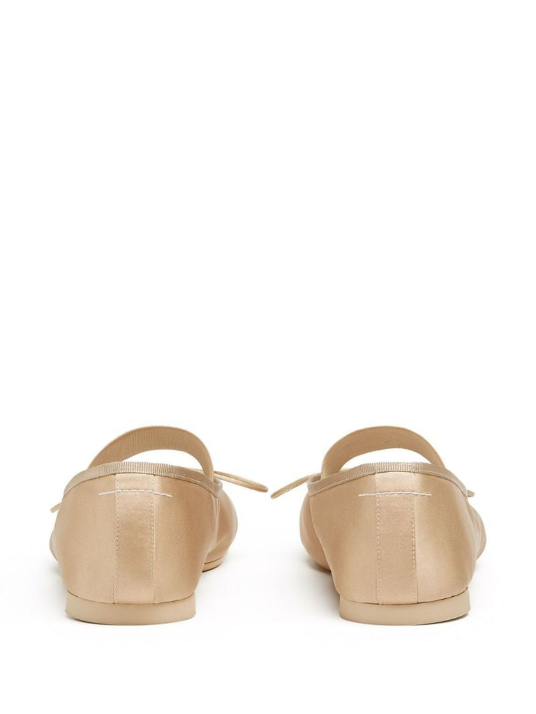 Neutral Anatomic Satin Ballet Pumps