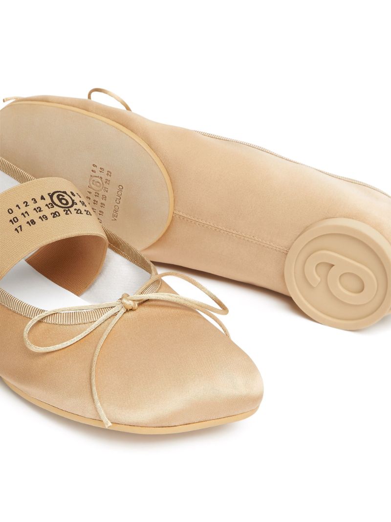 Neutral Anatomic Satin Ballet Pumps