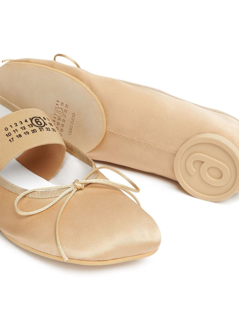 Neutral Anatomic Satin Ballet Pumps