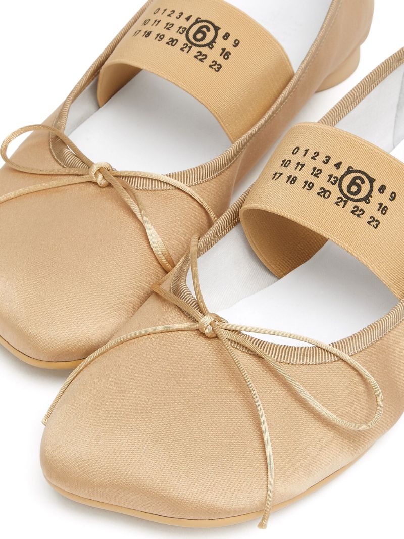 Neutral Anatomic Satin Ballet Pumps