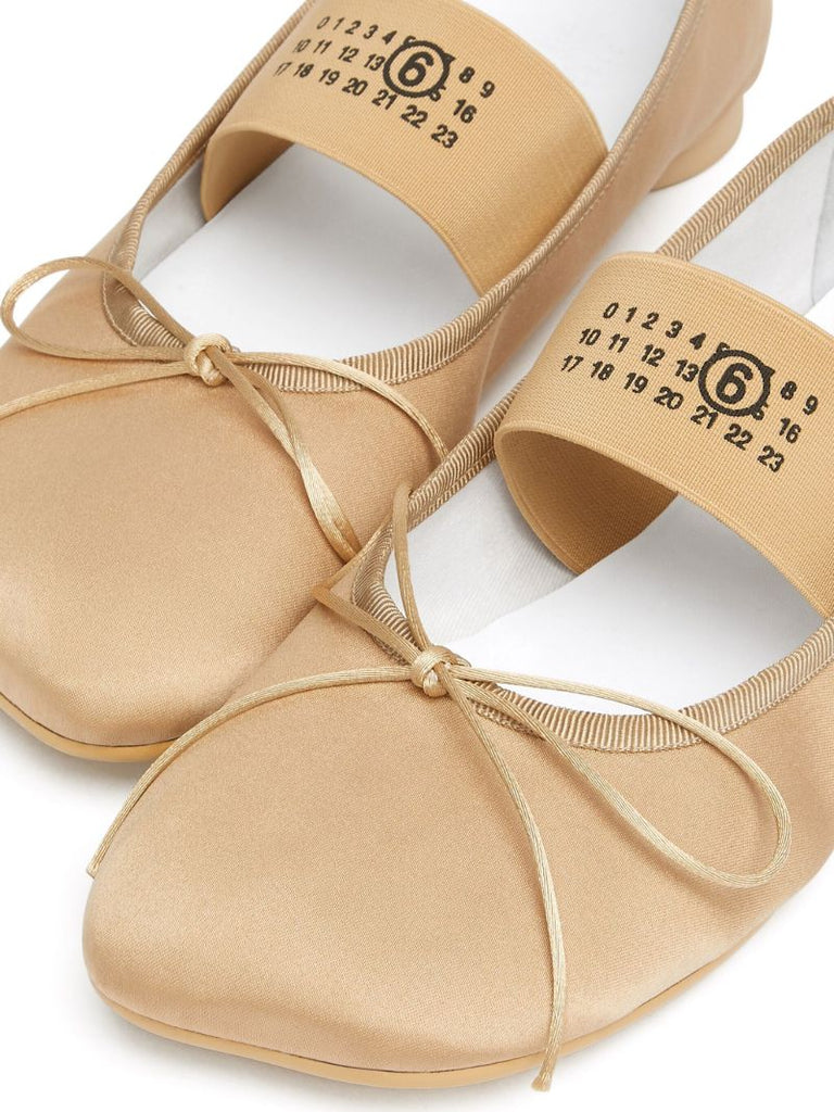 Neutral Anatomic Satin Ballet Pumps