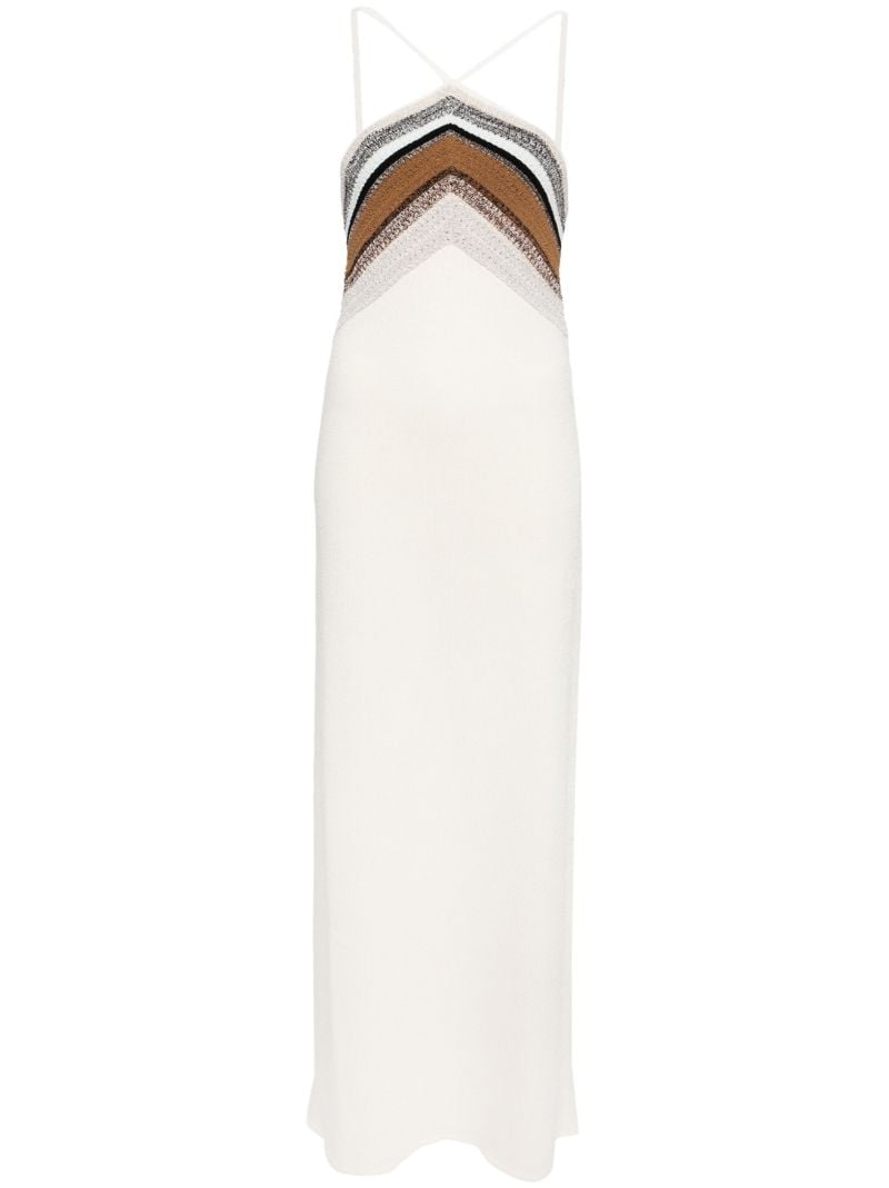White Naomi Chochet-panel Dress