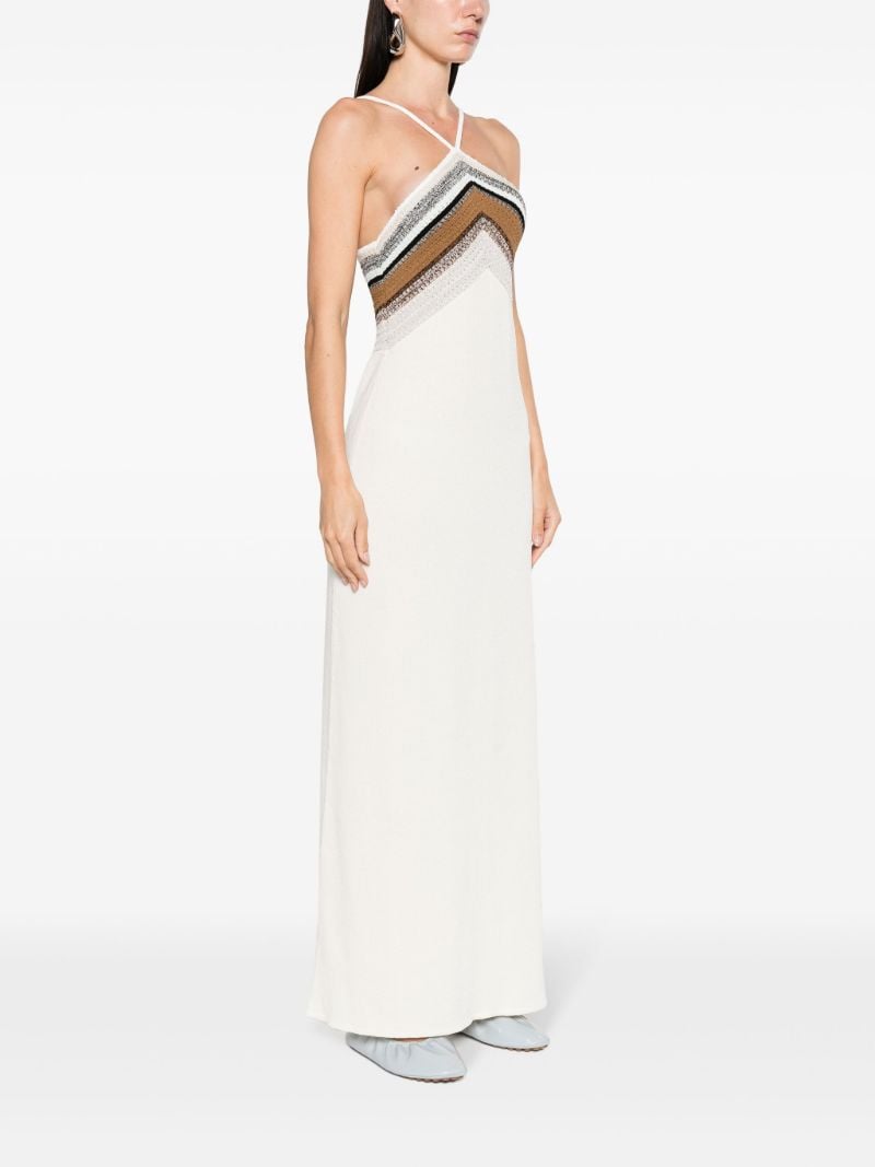 White Naomi Chochet-panel Dress