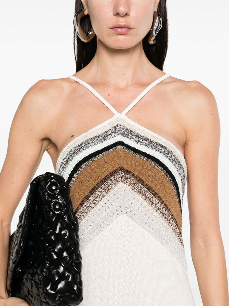 White Naomi Chochet-panel Dress