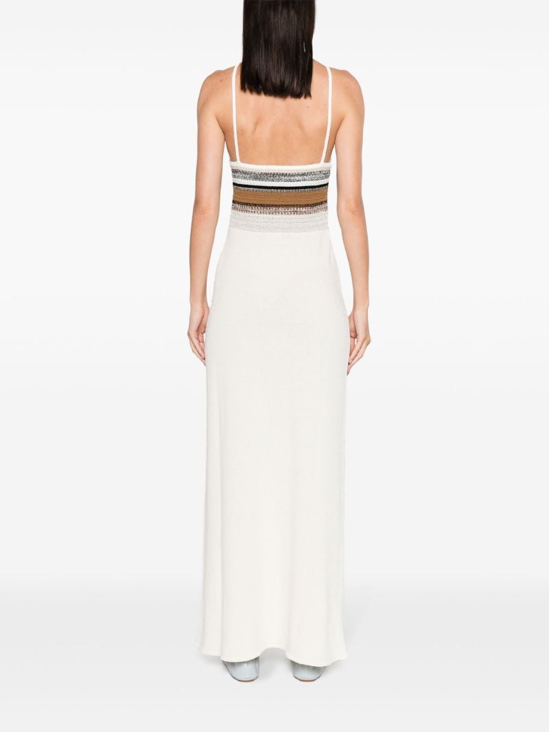 White Naomi Chochet-panel Dress