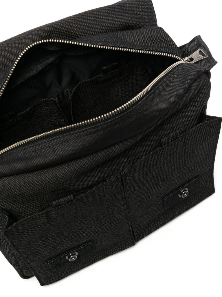 Black Smokey Canvas Shoulder Bag