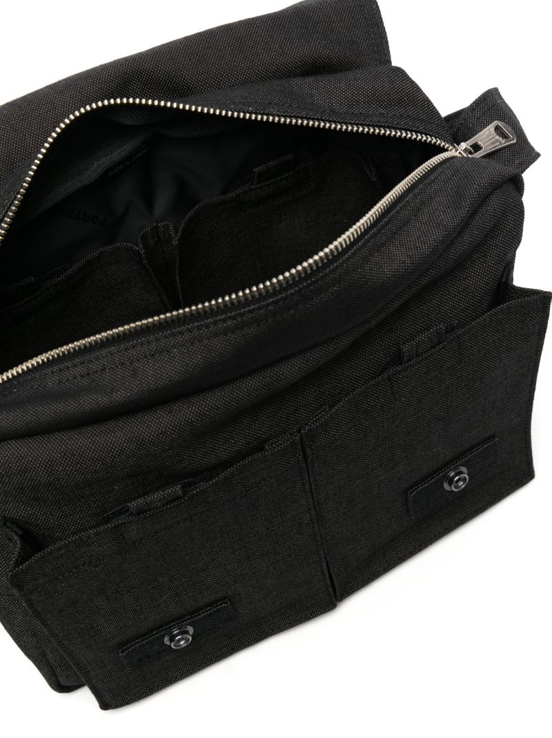 Black Smokey Canvas Shoulder Bag