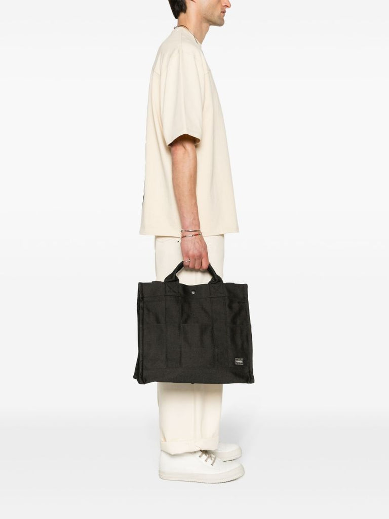 Black Smokey Canvas Tote Bag