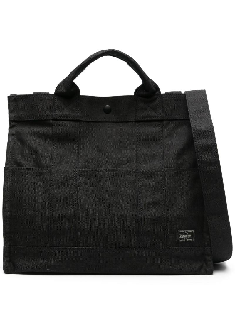 Black Smokey Canvas Tote Bag