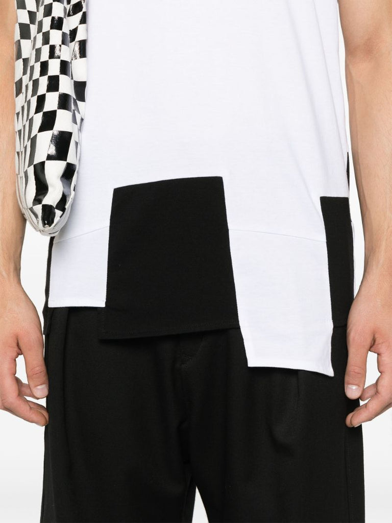 White Panelled T-shirt