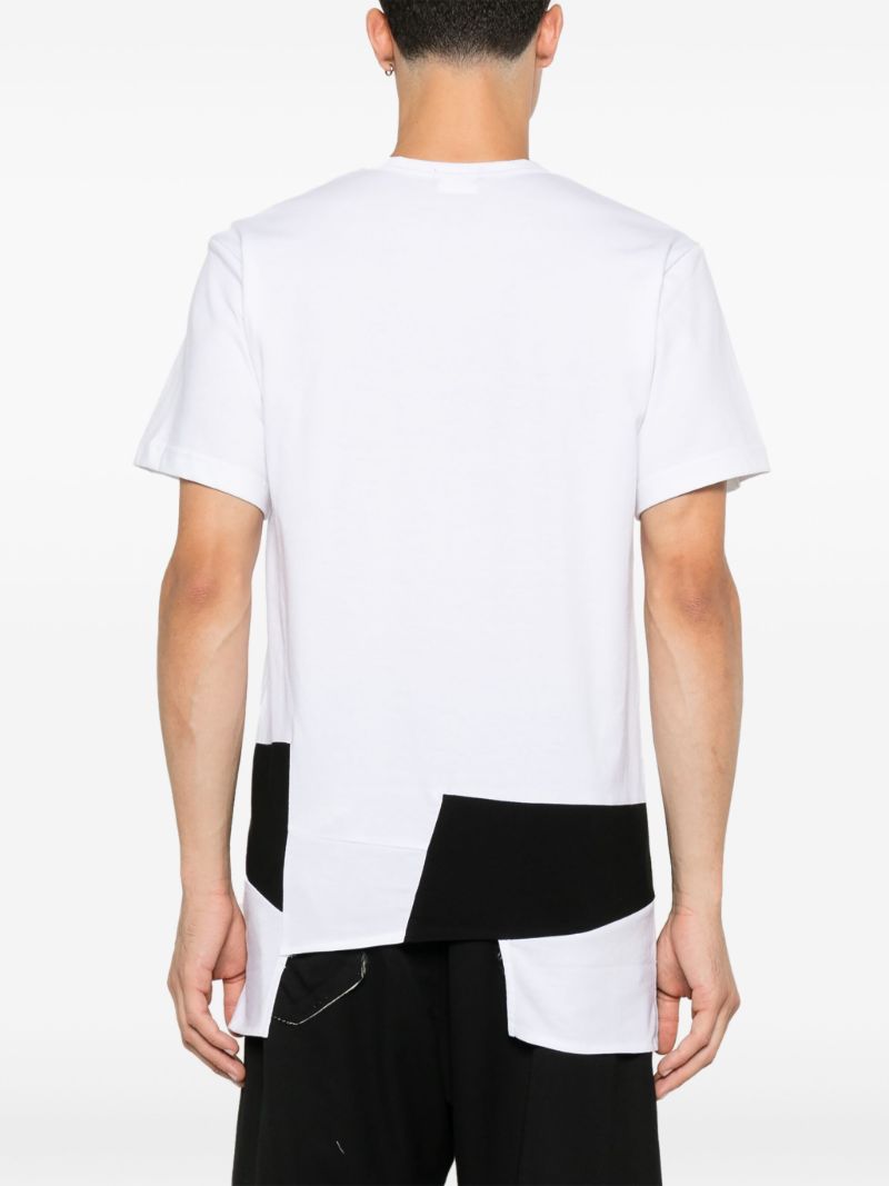 White Panelled T-shirt