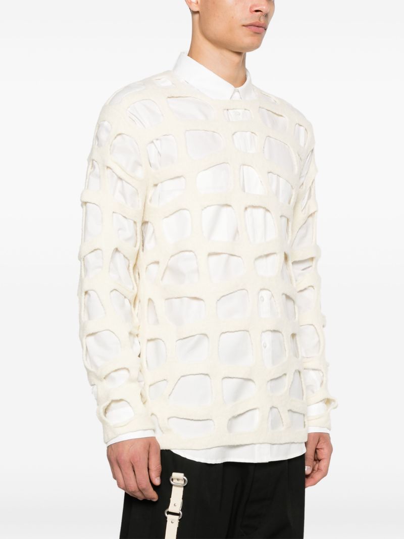 White Cut-out Sweater