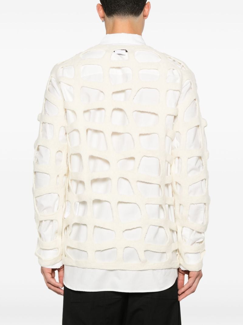 White Cut-out Sweater