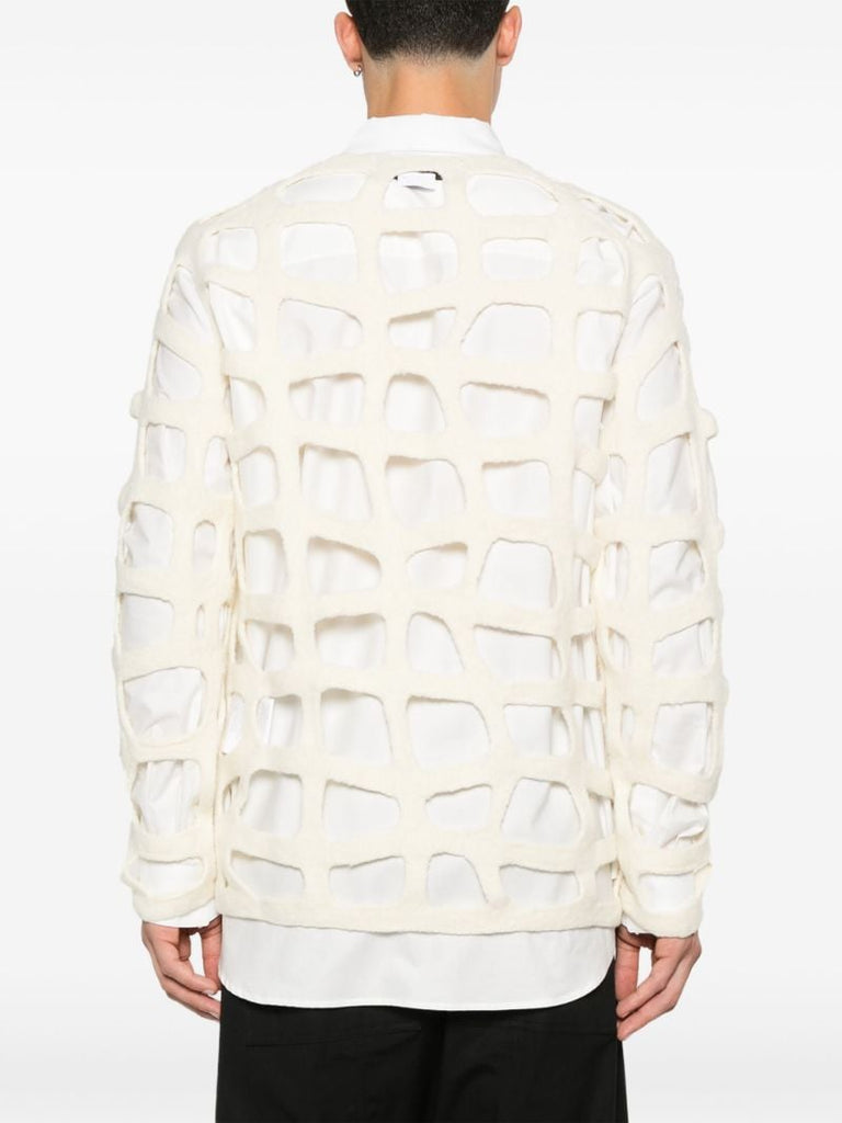 White Cut-out Sweater