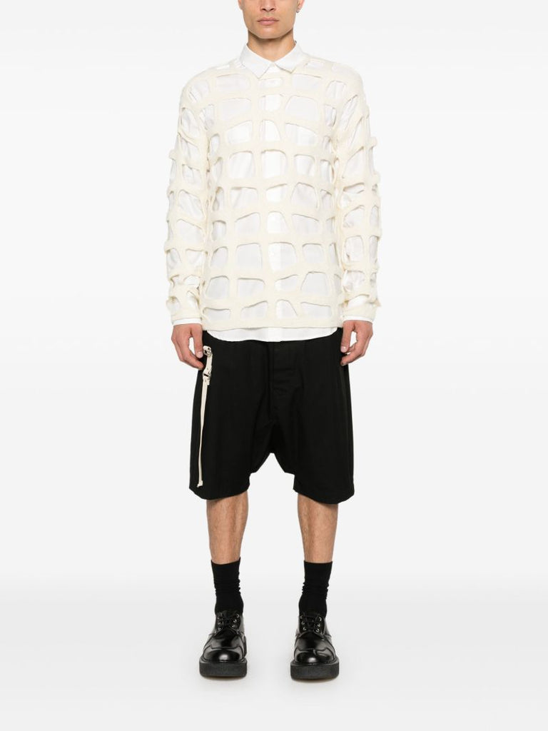 White Cut-out Sweater